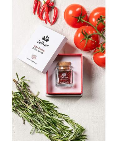 Zaffrus Super-Premium All Red Saffron Threads - 3g Glass Jar - Buy Online on GoSupps.com