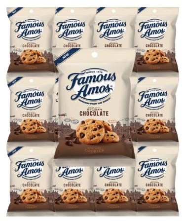 Famous Amos Belgium Chocolate Chip Cookies 1oz Pouches 12 Count Chocolate Chip 12 Count (Pack of 1)