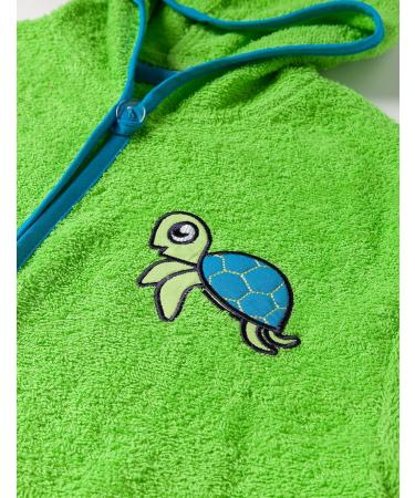 Playshoes Unisex Children's Terry Cloth Bathrobe Dressing Gown 122-128 - Turtle Design for Kids | Perfect for Boys and Girls | International Shipping Available - Buy Online on GoSupps.com