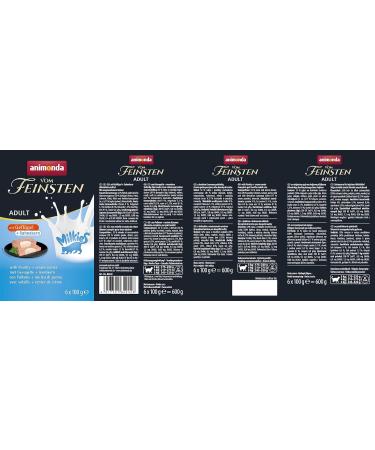 Animonda Vom Feinsten Adult Cat Food | Wet Food with Poultry & Cream Core | 6 x 100g - Premium Nutrition for Cats - Buy Online on GoSupps.com
