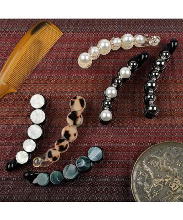 Aethland Pearl Hair Clip Set - 6 PCS French Barrettes & Jaw Clips for Women and Girls - Buy Online on GoSupps.com