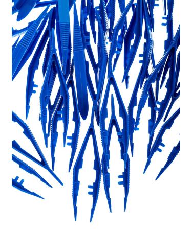 PrimeMed Plastic Blue Forceps (Tapered Tweezers) - Bulk Pricing (125 Count) - Buy Online on GoSupps.com