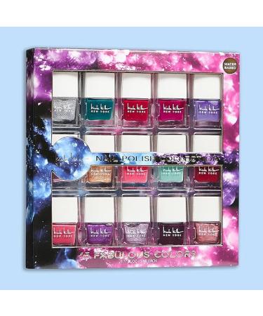Nicole Miller New York Water-Based Peel Off Nail Polish Set - 15 Mini Long-Lasting Vibrant Shades for Trendy & Glossy Nails - Buy Online on GoSupps.com