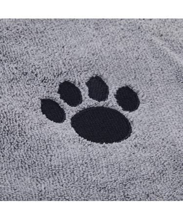 Bone Dry X-Large Pet Grooming Towel Collection, Absorbent Microfiber - Gray 41x23.5 - Buy Online on GoSupps.com