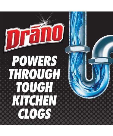 Drano Professional Strength Crystals Drain Clog Remover and Cleaner Unclogs Kitchen Sinks and Removes Food Grease and Cooking Oil 500g - Buy Online on GoSupps.com
