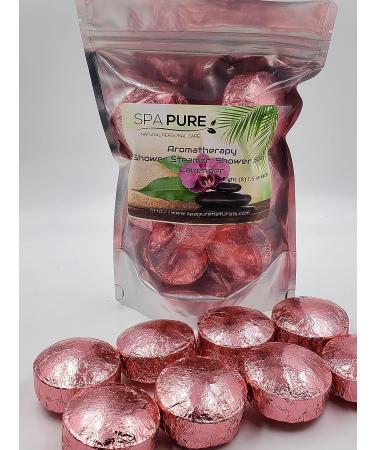 Spa Pure Aromatherapy Shower Steamers - Set of 8 Shower Bombs with Lavender Essential Oil for Mood Transformation - Buy Online on GoSupps.com