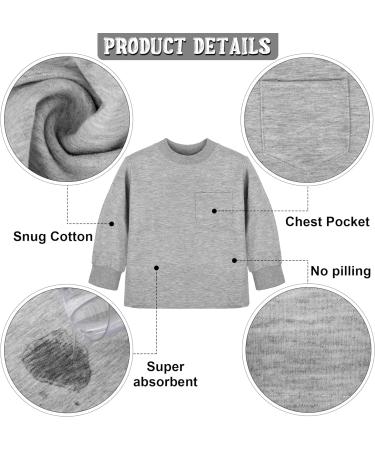 Cooraby 4 Pack Toddler Boys' Long-Sleeve Shirts - 3T Cotton Thermal Tops in Black, Gray, Burgundy, Navy Blue - Buy Online on GoSupps.com