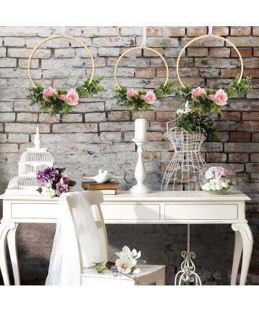 Sntieecr 12 Pack Bamboo Floral Hoop Rings for DIY Wedding Decor - 10 & 12 Inch Sizes - Ideal for Dream Catchers and Wall Hanging Crafts - Buy Online on GoSupps.com