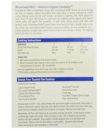 Arrowhead Mills Gluten Free Steel Cut Oats - 24 Ounce | High-Quality Oats for a Healthy Breakfast - Buy Online on GoSupps.com