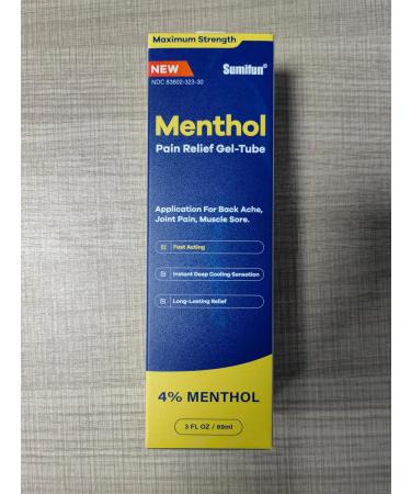 Sumifun 4% Menthol Pain Relief Gel - 3 Pack | Fast Relief for Neck Shoulder Knee & Back Pain | Non-Greasy Formula - International Shipping Available - Buy Online on GoSupps.com