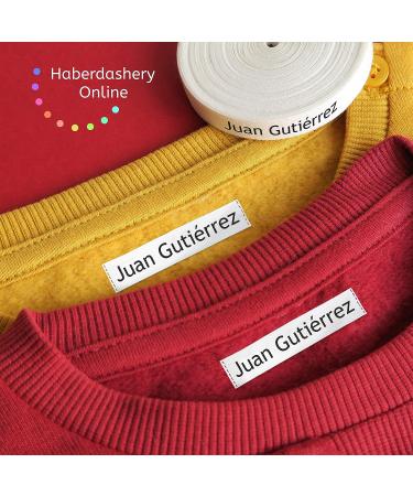 100 Personalized Clothing Labels for Kids | Gentle Sewing Tape for School Uniforms | Customizable Baby & Children Name Tags - Buy Online on GoSupps.com