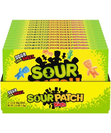 SOUR PATCH KIDS Original Soft & Chewy Candy, Halloween Candy, 12 - 3.5 oz Boxes Sour Patch Original