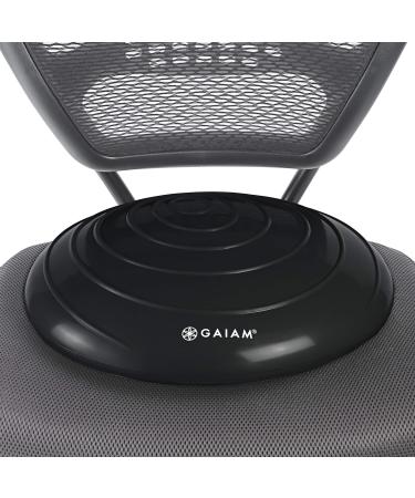 Gaiam Balance Disc Wobble Cushion Stability Core Trainer for Home or Office Desk Chair & Kids Alternative Classroom Sensory Wiggle Seat Black