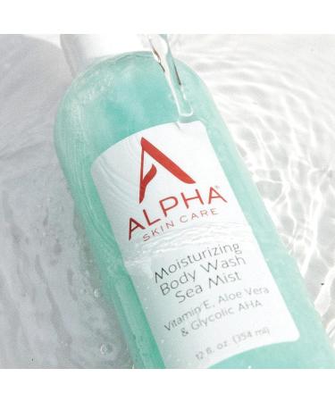 Alpha Skin Care Moisturizing Body Wash - Anti-Aging Formula with AHA, Vitamin E & Aloe Vera - 12 Fl Oz - Buy Online on GoSupps.com