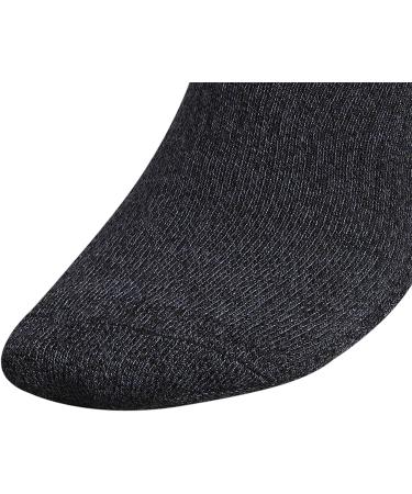 adidas Men's Athletic Cushioned 6-Pack No Show Socks - Black/Onix Grey - Large - Buy Online on GoSupps.com