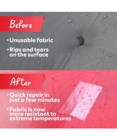 XFasten Fabric and Vinyl Repair Tape  Clear  3-Inches by 20-Inches (2-Set)  Waterproof Vinyl Repair Hole Patch Kit for Tent  Exercise Ball  Kayak  Inflatable Bed  Pool Float  and Airbed Mattress - Buy Online on GoSupps.com