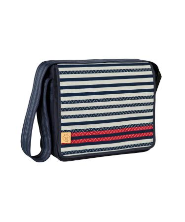 L SSIG Baby Changing Bag Stylish Shoulder Bag with Changing Accessories/Casual Messenger Bag Striped Zigzag Striped Zigzag Navy