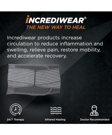 Incrediwear Back Brace - XXXX-Large Black - Lower Back Support for Pain Relief - Sizes M to 4XL - Buy Online on GoSupps.com