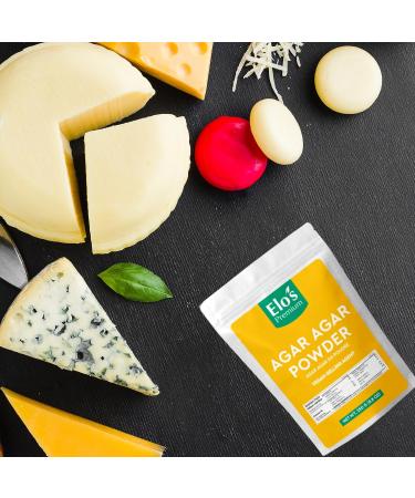 Agar Agar Powder by Elo s Premium (250 g) Packaged in Canada Vegan Gelling Agent Vegetarian Cheese Powder Gluten Free & Keto Friendly Healthy Gelatin Substitute Thickener Odor Free Perfect for Vegan Cheese Jellies Vegan Desserts and More - Buy Online on GoSupps.com