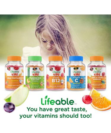 Lifeable Sugar Free Biotin Kids + Vitamin B12 Kids Gummies Bundle - Great Tasting Vitamin Supplement Gluten Free GMO Free Chewable Gummy - Buy Online on GoSupps.com