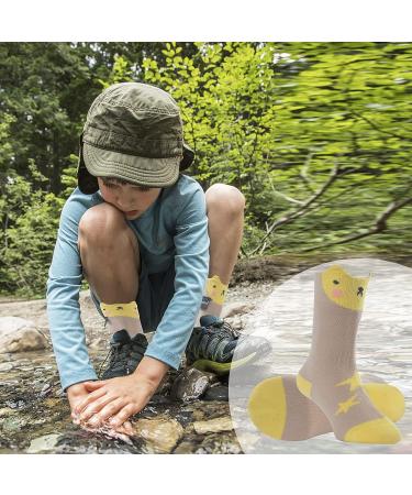 Randy Sun Waterproof Boys Outdoor Sports Socks - Light Brown/Yellow, Small - 1 Pair | Ultra-Thin, Perfect for Hiking, Skiing, Fishing - Buy Online on GoSupps.com