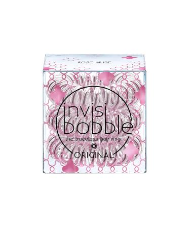 Invisibobble Original Hair Tie - Rose Muse Pack of 3 | Durable & Tangle-Free Hair Accessories - Shop Internationally - Buy Online on GoSupps.com