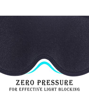 Premium 3D Contoured Sleeping Eye Mask for Men & Women - Block Light Soft Comfort Blindfold for Travel Yoga & Naps - Buy Online on GoSupps.com