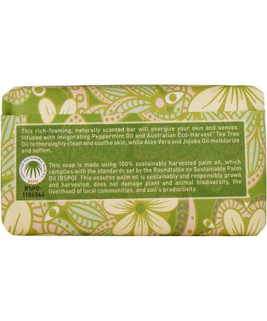 Desert Essence Peppermint Soap Bar 5oz - Refreshing Cleanse with Tea Tree Oil & Aloe Vera - Skin Soothing & Acne Relief - Buy Online on GoSupps.com