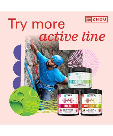 Zhou Nutrition Muscle BCAA Powder | Vegan Muscle Recovery | Gluten & Sugar Free | Probiotic Boost & Vitamin C | 30 Servings - Tropical Punch - Buy Online on GoSupps.com