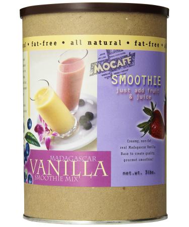 MOCAFE Madagascar Vanilla Smoothie Mix, 3-Pound Tin Instant Frappe Mix, Coffee House Style Blended Drink Used in Coffee Shops