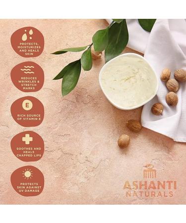 Ashanti Naturals White Whipped Raw Shea Butter 15 oz - Unrefined African Shea Butter Moisturizer - Buy Online on GoSupps.com