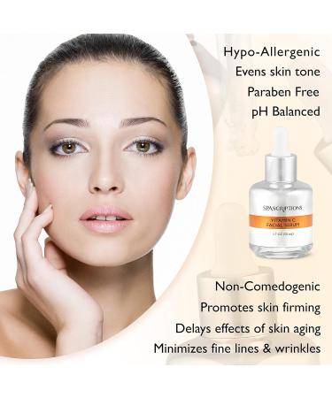 Vitamin C Facial Serum - 1.7oz | Brightening Anti-Aging & Hydrating Skincare - Free International Shipping - Buy Online on GoSupps.com