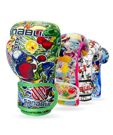 Sanabul Sticker Bomb Kids Boxing Kickboxing Training Gloves 4 OZ DINO JUNGLE