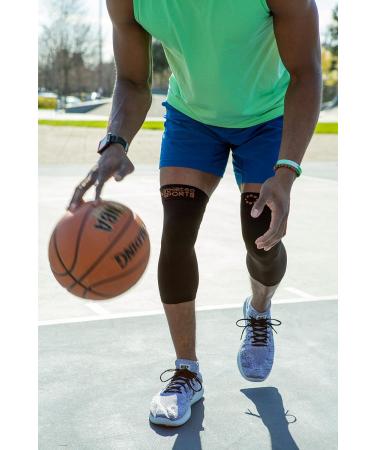 Athletec Sport Knee Compression Sleeve Support (20-30 mmHg) for Joint Pain Relief Arthritis Running Jogging Sports and Injury Recovery - Size XX-Large (Pair) Compression Knee Sleeve XXL Copper - Buy Online on GoSupps.com