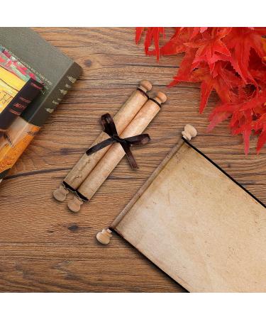 2 Pack Blank Paper Scrolls 7.5 x 31 Inches Scroll Paper Wrapped on Wood Rod for Writing Drawing Calligraphy Wedding Vows Invitation Renaissance Festivals Naughty or Nice List - Buy Online on GoSupps.com