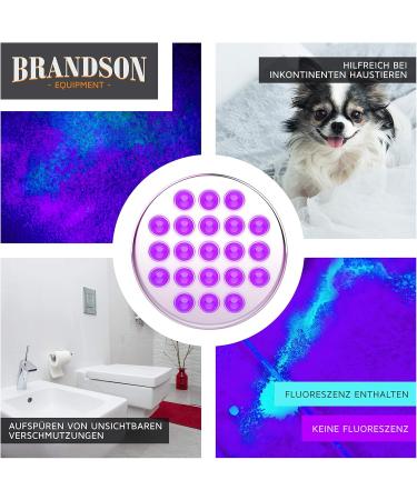 Buy Brandson Pet Creeping Tector - UV Black Light Flashlight with 21x LEDs | Energy Efficient Ultraviolet Lamp for Pet Stains & More - Buy Online on GoSupps.com