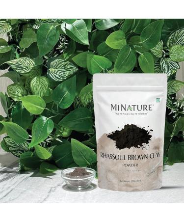Rhassoul Brown Clay powder by mi nature | 227g(8oz) | Rhassoul clay | Ghassoul Clay |Face Mask Cleansing Detoxifying | Hair Mask removes excess oil from Hair conditioning |Exfoliant |Vegan - Buy Online on GoSupps.com