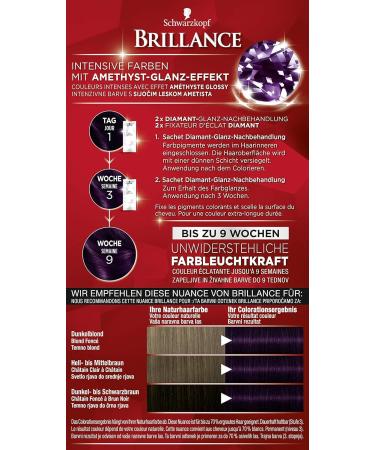 Schwarzkopf Brilliance Jewel Collection Extra Diamond Shine Treatment 703 Dark Amethyst - 3 x 143 ml Pack - Buy Online on GoSupps.com