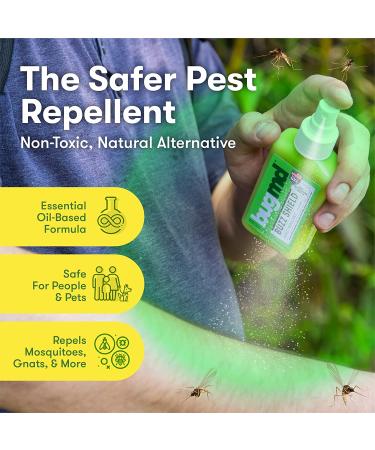 BugMD Buzz Shield Mosquito Repellent Spray - DEET-Free Body and Tick Insect Repellent - Natural Outdoor Bug Spray for Kids and Adults - Buy Online on GoSupps.com