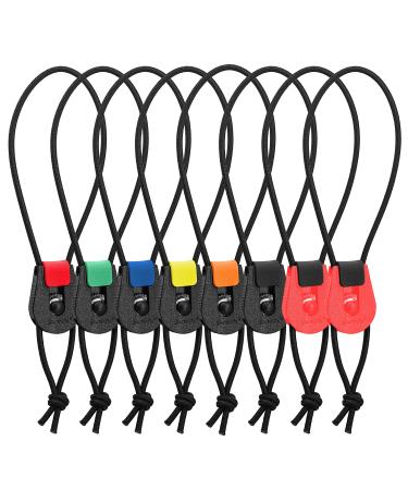 SAMSFX Fishing Quick Rod Ties Leash for Pole Holders Organizer Bunngee Cord Straps 8PCS, Various Colors
