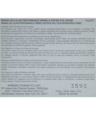 Kanebo Sensai Wrinkle Repair Eye Cream - Anti-Wrinkle Treatment 15ml | Shop Internationally - Buy Online on GoSupps.com