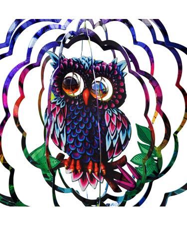 VP Home Mystical Owl Kinetic Wind Spinner - Large Metal Outdoor Garden Decor Sculpture - Buy Online on GoSupps.com