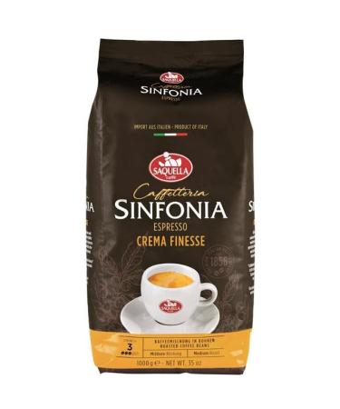 Saquella Saquella Sinfonia Crema Finesse Espresso 100% Arabica Imported Direct From Italy 1kg Whole Beans