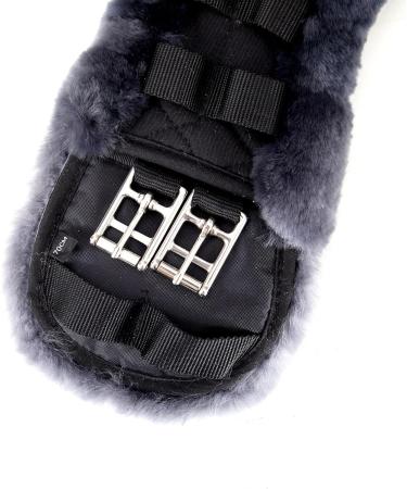Merauno Lambwolle Konturgurt Saddle Belt | Anatomical Dressage Belt in Merino Wool | Slip-Resistant | 75cm | Nature Black Brown Anthracite - Buy Online on GoSupps.com
