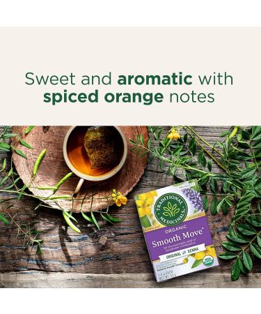 Traditional Medicinals Organic Chamomile Herbal Tea 16 Count Teabags & Organic Smooth Move Laxative Herbal Tea - Gentle Overnight Relief of Occasional Constipation - 16 Tea Bags Total Herbal Tea + Tea 16 Count (Pack of 1) Chamomile 16 Count (Pack of 1) - Buy Online on GoSupps.com