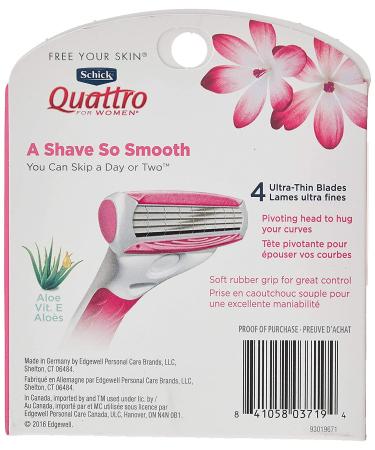 Schick Quattro for Women Razor Refill Cartridges - 8 Pack - Buy Online on GoSupps.com