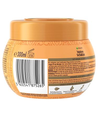Garnier Argan & Camellia Hair Mask for Dry Hair - Nourishing & Smoothing 300ml | True Treasures 1-Pack - Buy Online on GoSupps.com