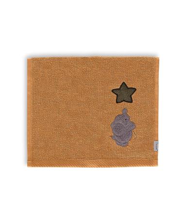 Sterntaler Baby Unisex Double Pack Towels - Elefant & Cake Motif - 30x50cm Light Brown - Premium Children's GOTS Certified Towels - Buy Online on GoSupps.com