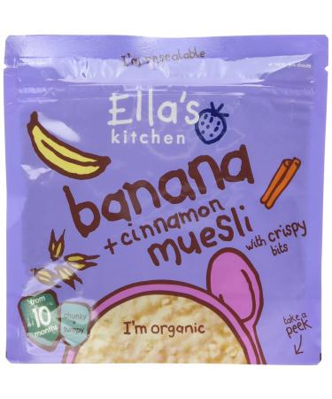 Ella's Kitchen Banana + Cinnamon Muesli with Crispy Bits Baby Food 215g