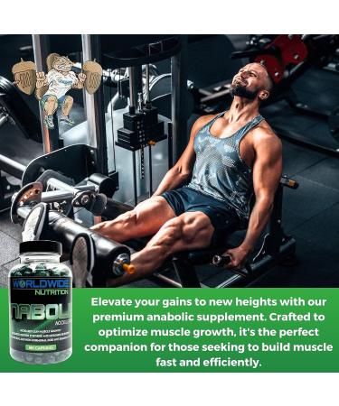 Worldwide Nutrition Anabolic Accelerator Supplement - Muscle Growth & Strength Power - Plant-Based Workout Enhancer - Cortisol Blocker & Metabolism Booster - 180 Capsules - Buy Online on GoSupps.com